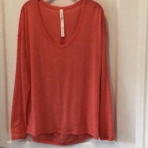 Lululemon long sleeve burnout design fabric coral women’s shirt